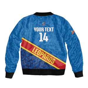 DR Congo Basketball Custom Sleeve Zip Bomber Jacket 2026 Go Leopards