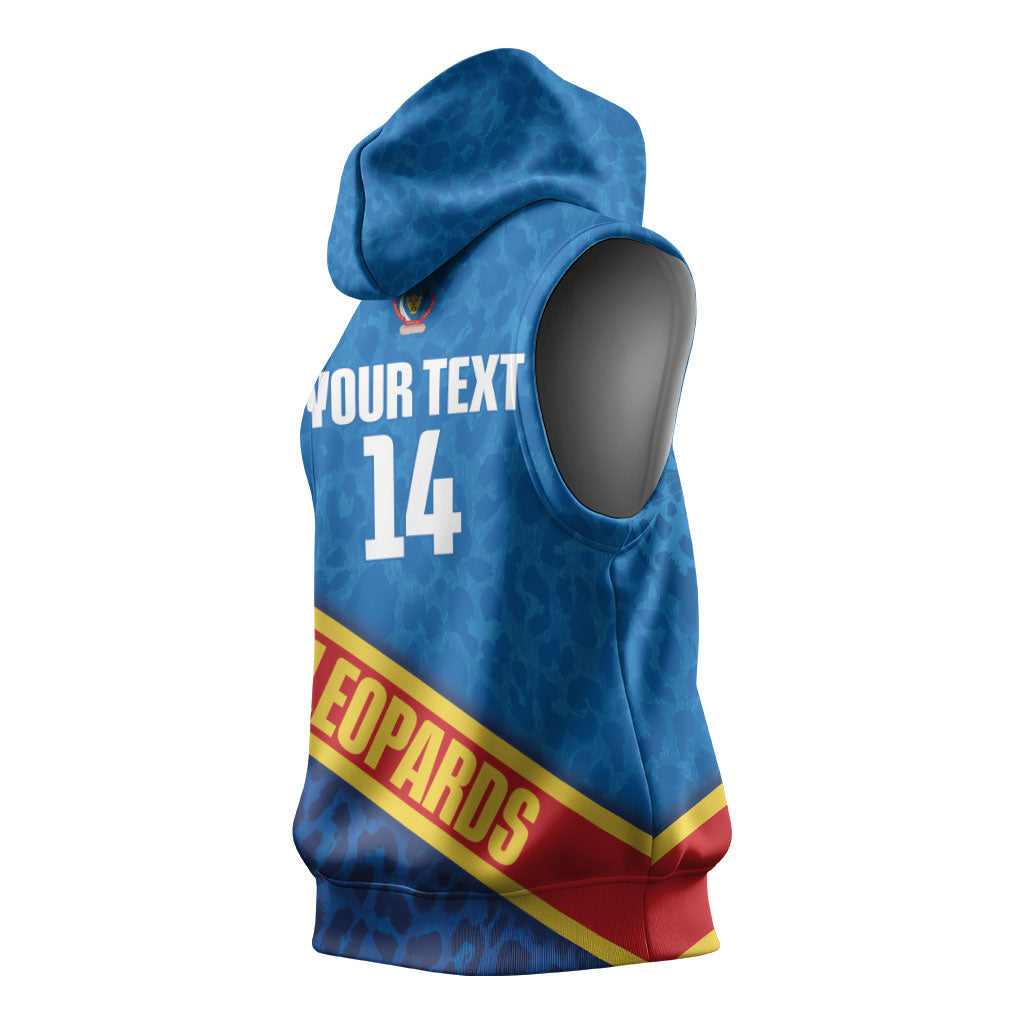DR Congo Basketball Custom Sleeveless Hoodie 2026 Go Leopards