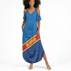 DR Congo Basketball Custom Summer Maxi Dress 2026 Go Leopards