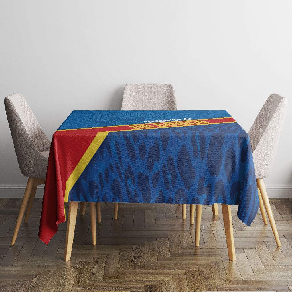 DR Congo Basketball Custom Tablecloth 2026 Go Leopards