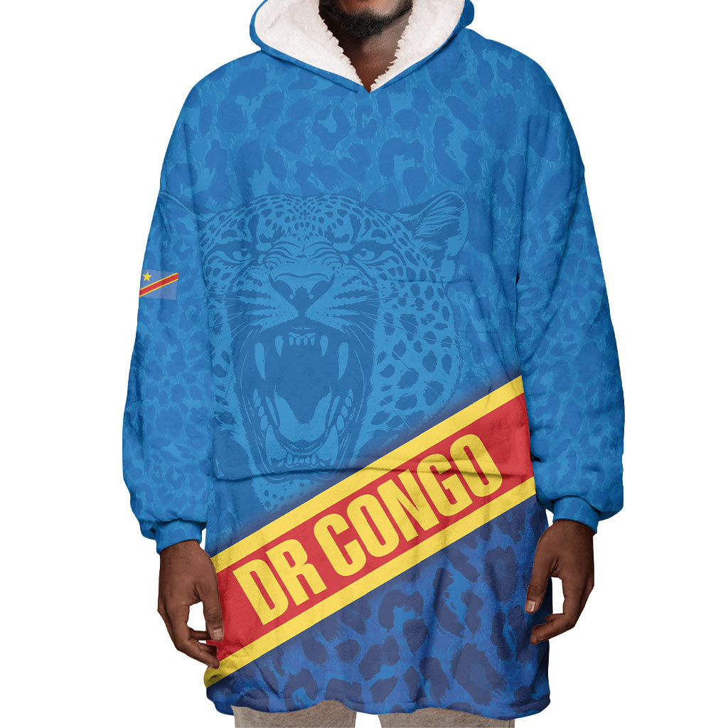 DR Congo Basketball Custom Wearable Blanket Hoodie 2026 Go Leopards