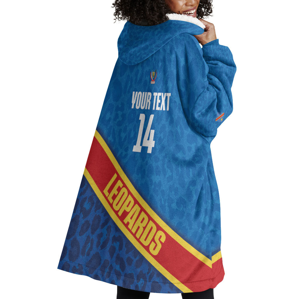 DR Congo Basketball Custom Wearable Blanket Hoodie 2026 Go Leopards