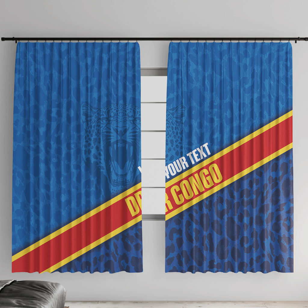 DR Congo Basketball Custom Window Curtain 2026 Go Leopards