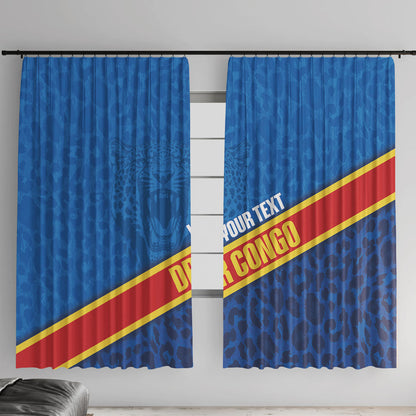 DR Congo Basketball Custom Window Curtain 2026 Go Leopards