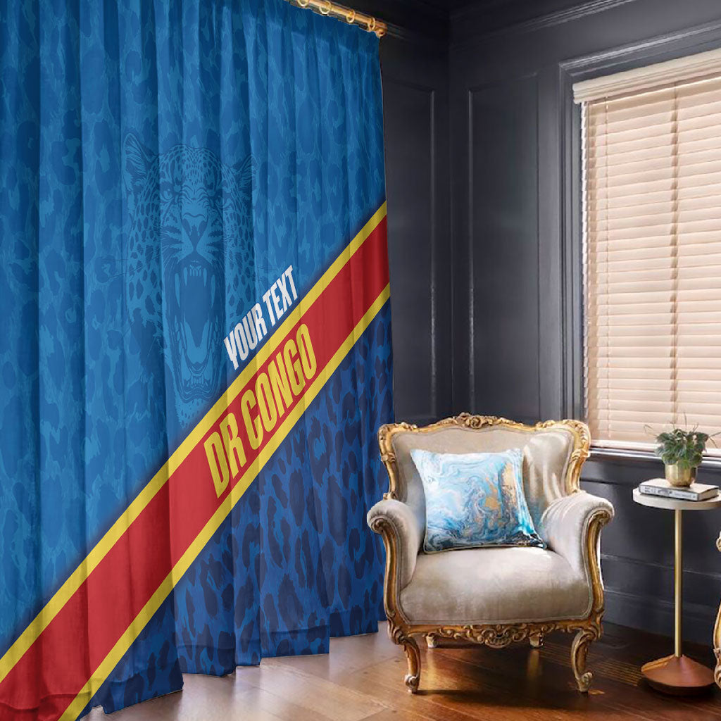 DR Congo Basketball Custom Window Curtain 2026 Go Leopards