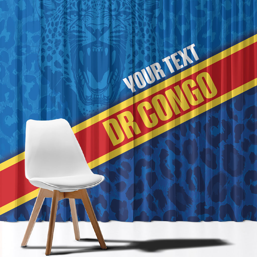 DR Congo Basketball Custom Window Curtain 2026 Go Leopards