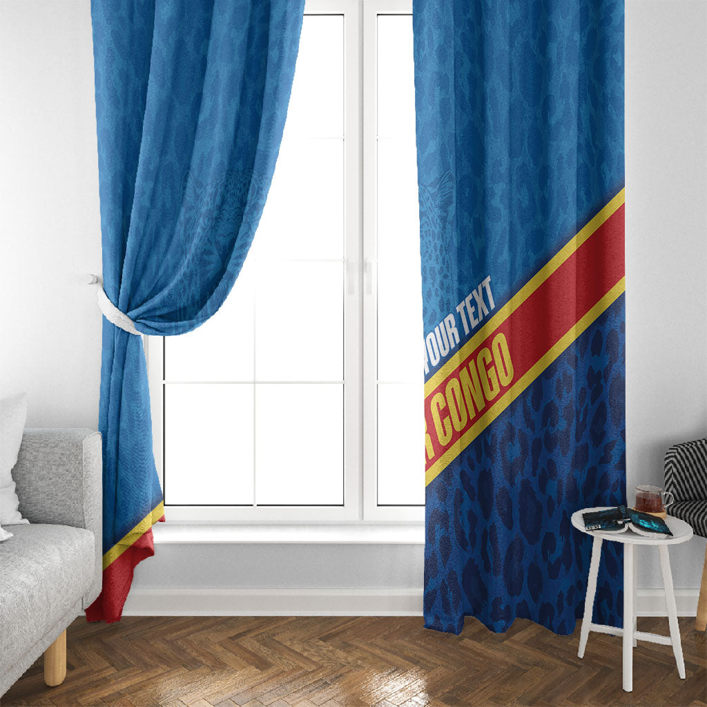 DR Congo Basketball Custom Window Curtain 2026 Go Leopards