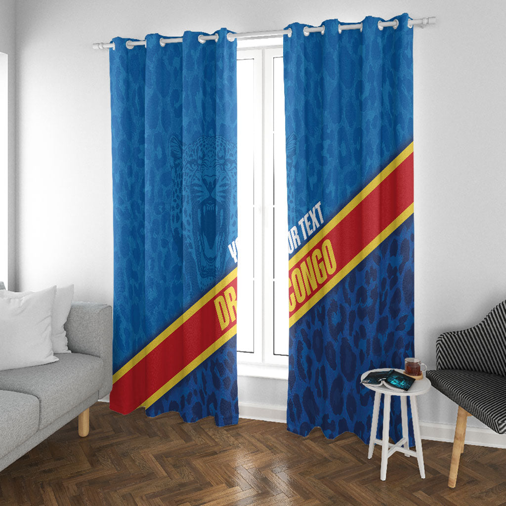 DR Congo Basketball Custom Window Curtain 2026 Go Leopards