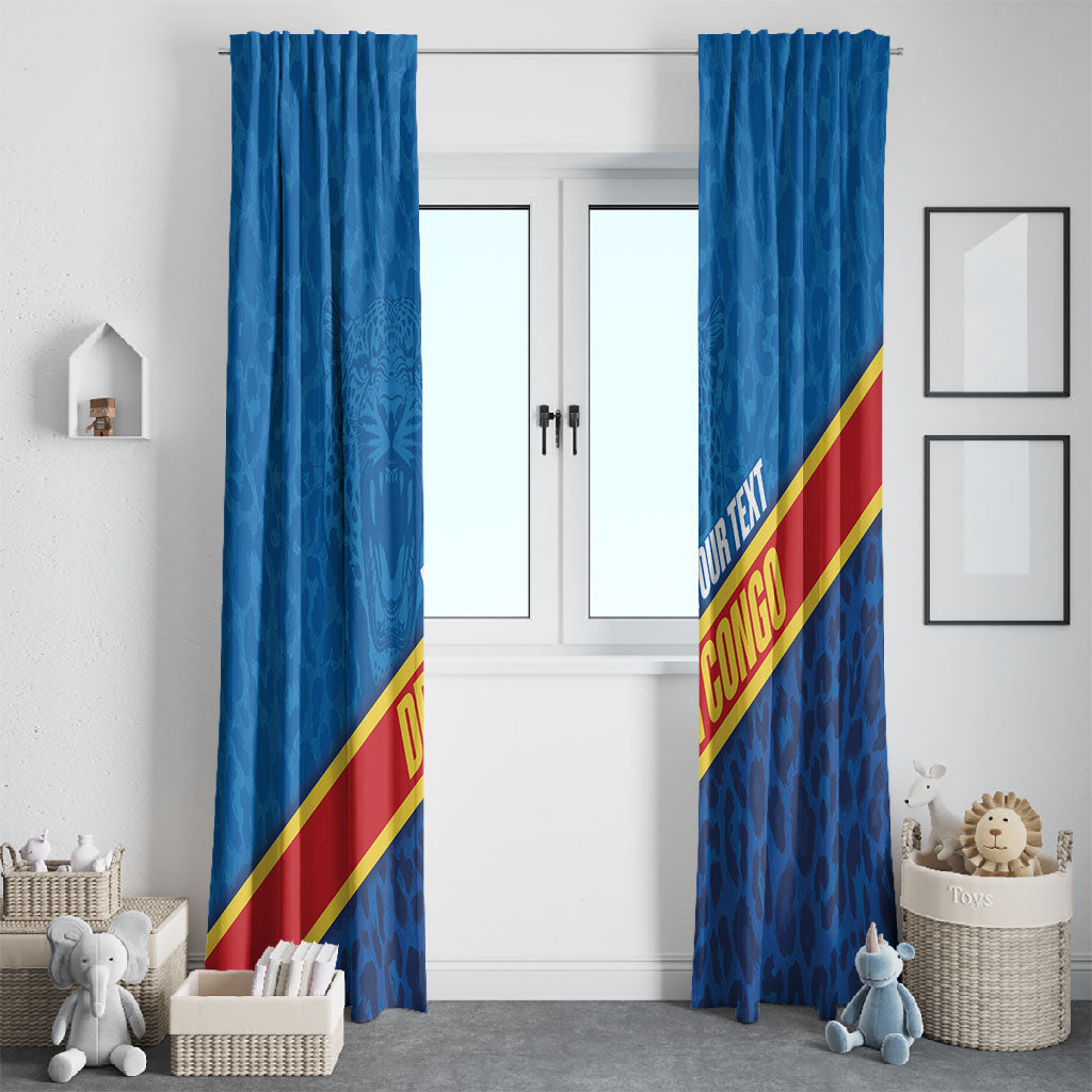 DR Congo Basketball Custom Window Curtain 2026 Go Leopards