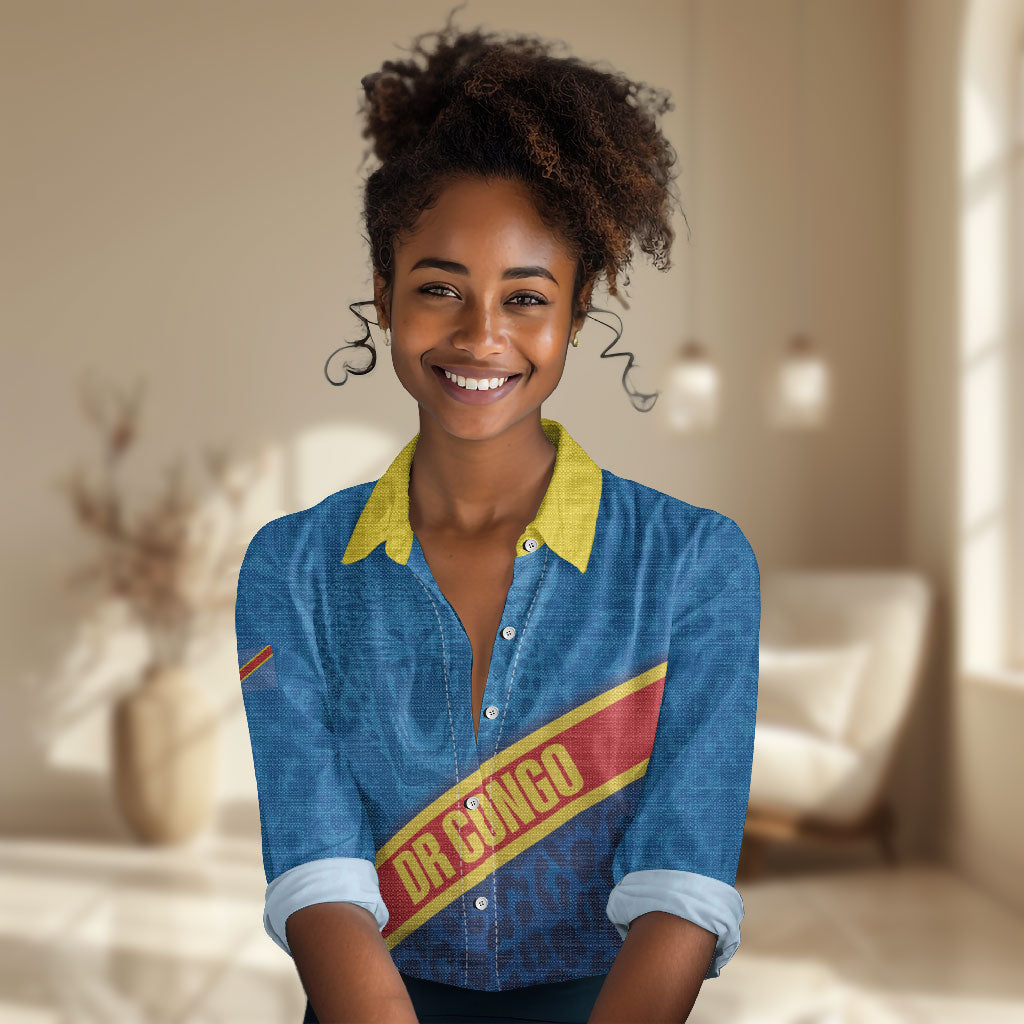 DR Congo Basketball Custom Women Casual Shirt 2026 Go Leopards