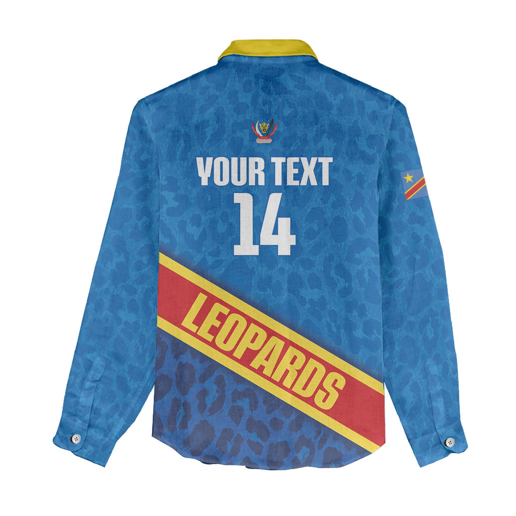 DR Congo Basketball Custom Women Casual Shirt 2026 Go Leopards