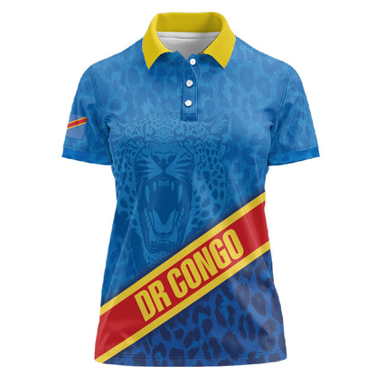 DR Congo Basketball Custom Women Polo Shirt 2026 Go Leopards