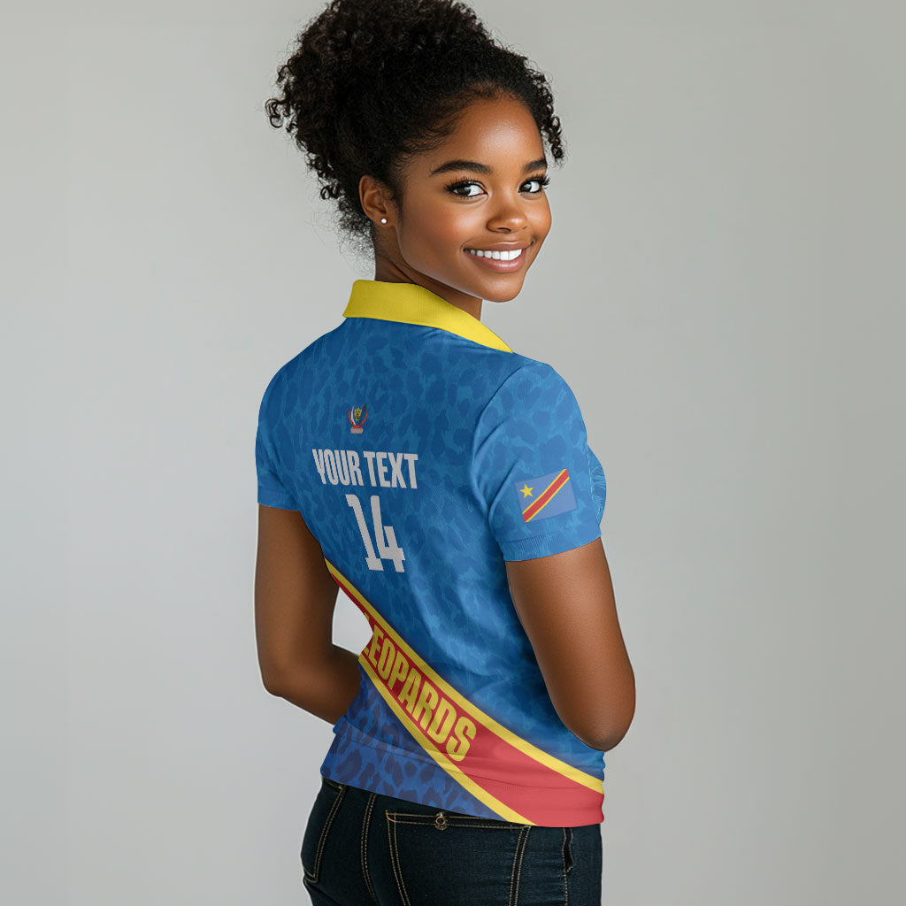 DR Congo Basketball Custom Women Polo Shirt 2026 Go Leopards