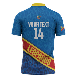 DR Congo Basketball Custom Zipper Polo Shirt 2026 Go Leopards