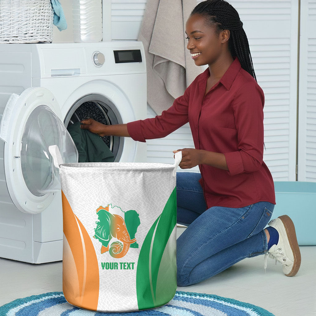 Ivory Coast Basketball Custom Laundry Basket 2026 Allez Les Elephants