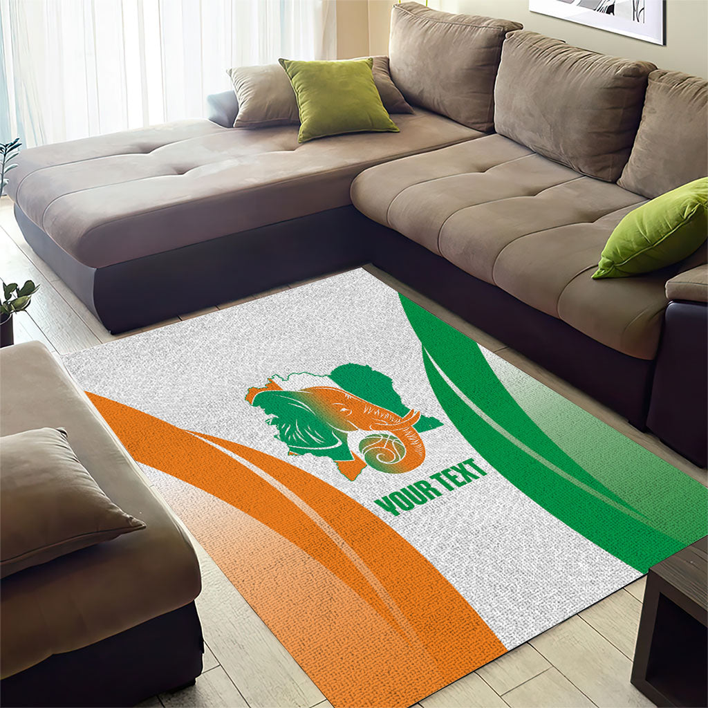 Ivory Coast Basketball Custom Area Rug 2026 Allez Les Elephants