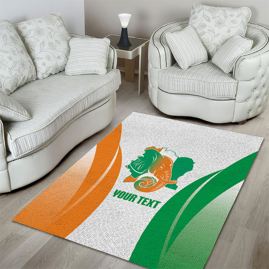 Ivory Coast Basketball Custom Area Rug 2026 Allez Les Elephants