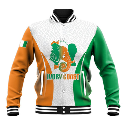 Ivory Coast Basketball Custom Baseball Jacket 2026 Allez Les Elephants