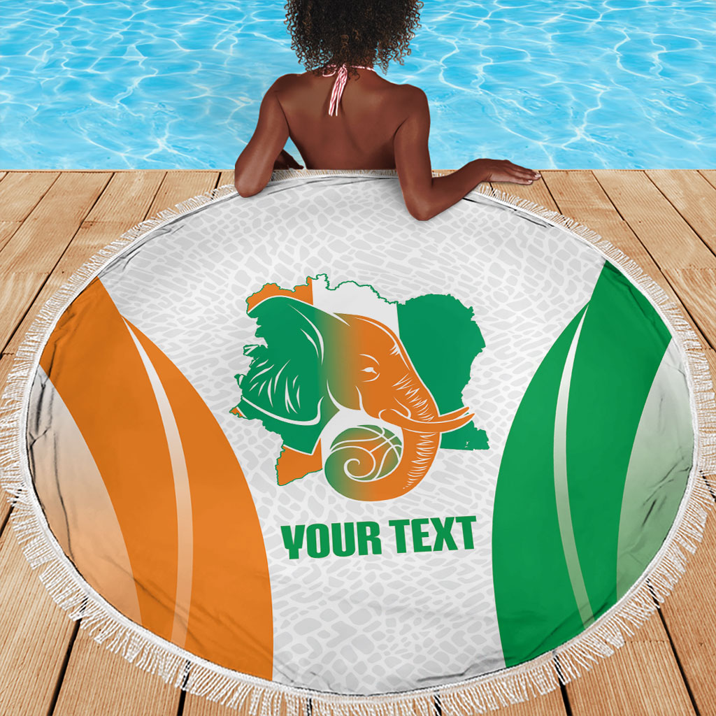 Ivory Coast Basketball Custom Beach Blanket 2026 Allez Les Elephants