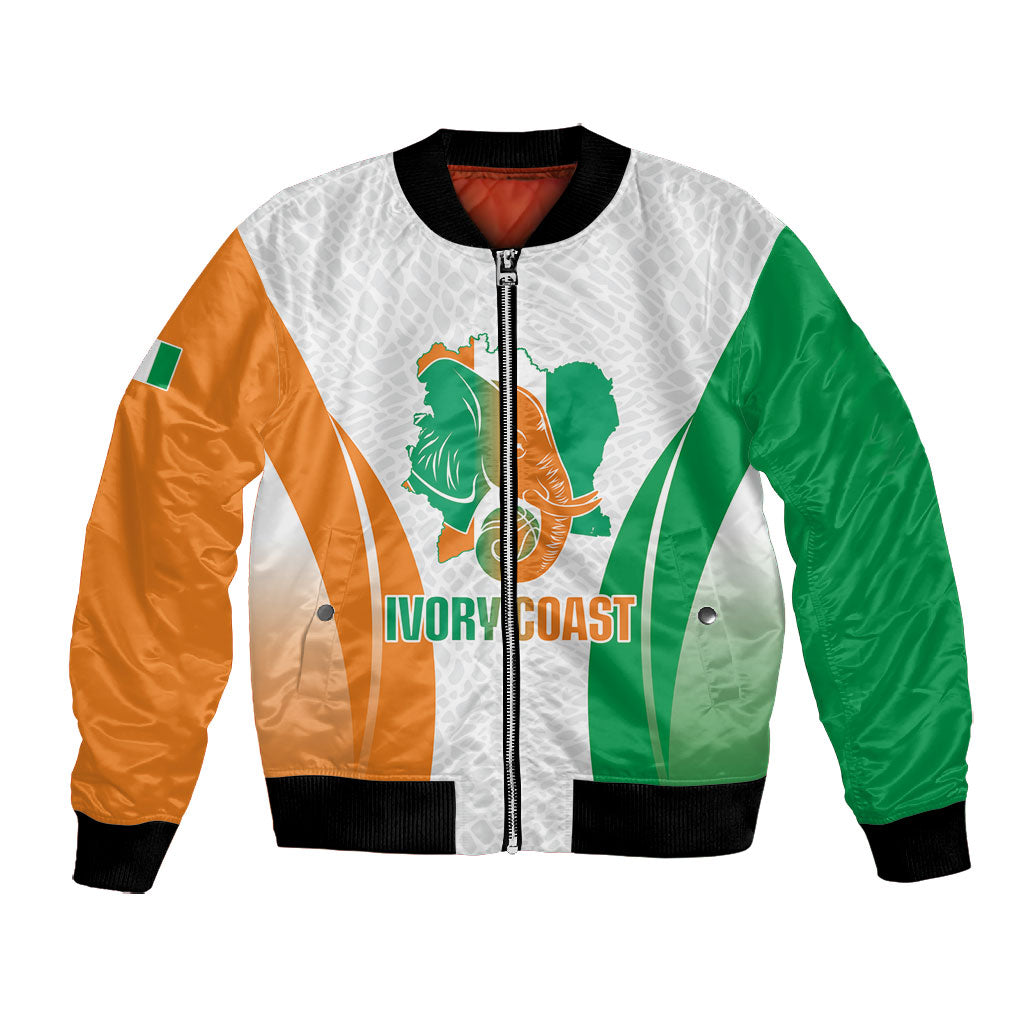 Ivory Coast Basketball Custom Bomber Jacket 2026 Allez Les Elephants