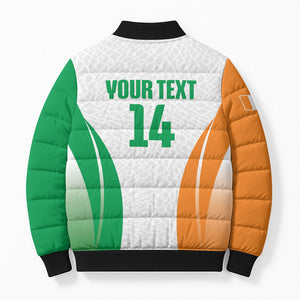 Ivory Coast Basketball Custom Bomber Puffer Jacket 2026 Allez Les Elephants