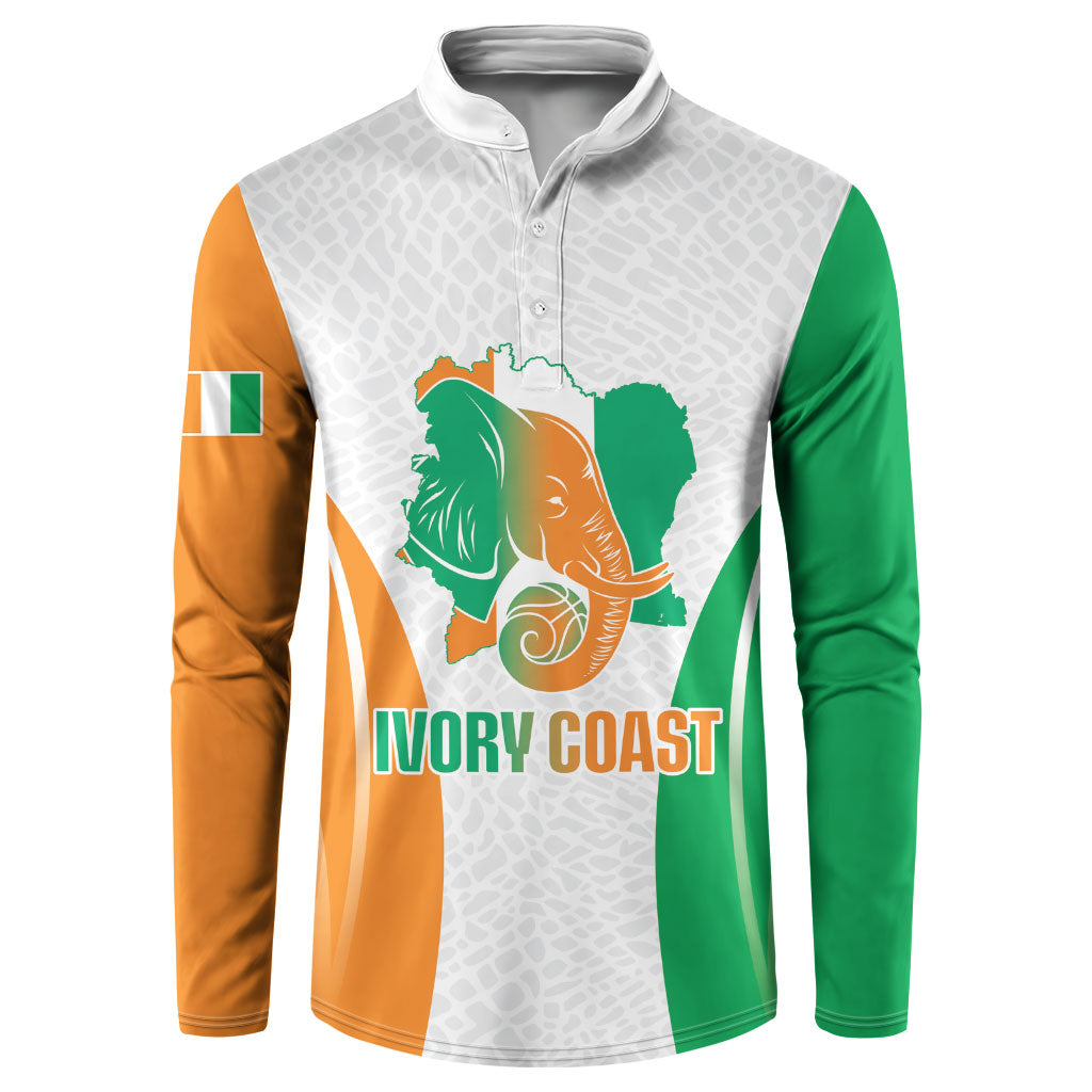 Ivory Coast Basketball Custom Button Sweatshirt 2026 Allez Les Elephants