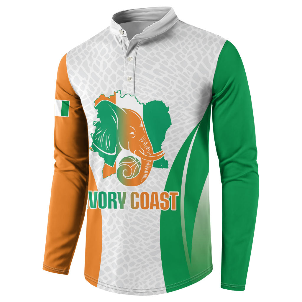 Ivory Coast Basketball Custom Button Sweatshirt 2026 Allez Les Elephants