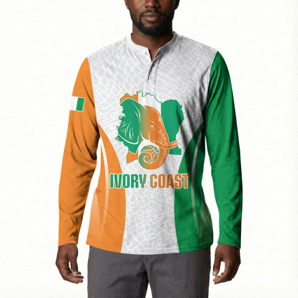 Ivory Coast Basketball Custom Button Sweatshirt 2026 Allez Les Elephants