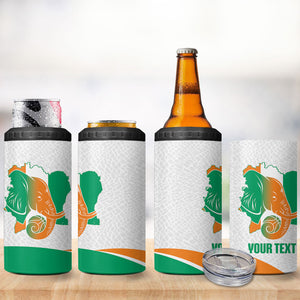 Ivory Coast Basketball Custom 4 in 1 Can Cooler Tumbler 2026 Allez Les Elephants