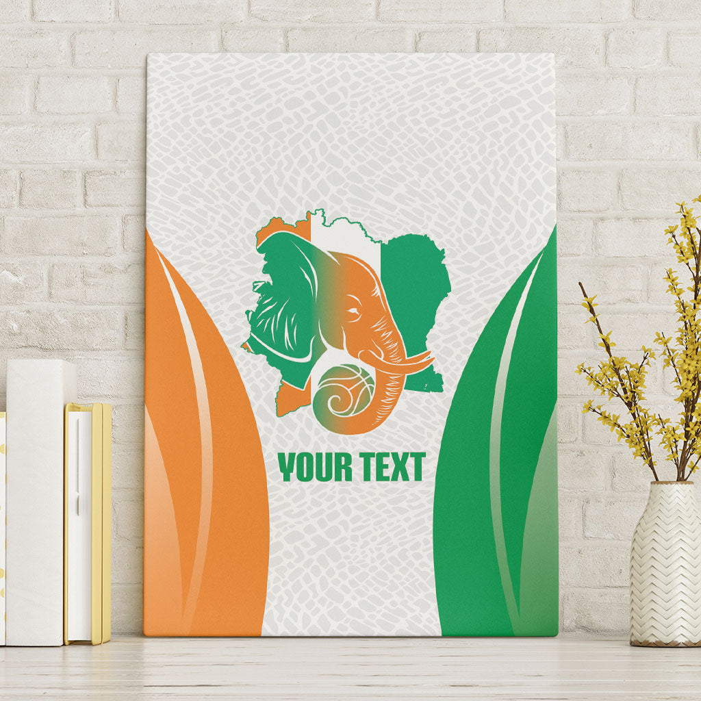 Ivory Coast Basketball Custom Canvas Wall Art 2026 Allez Les Elephants