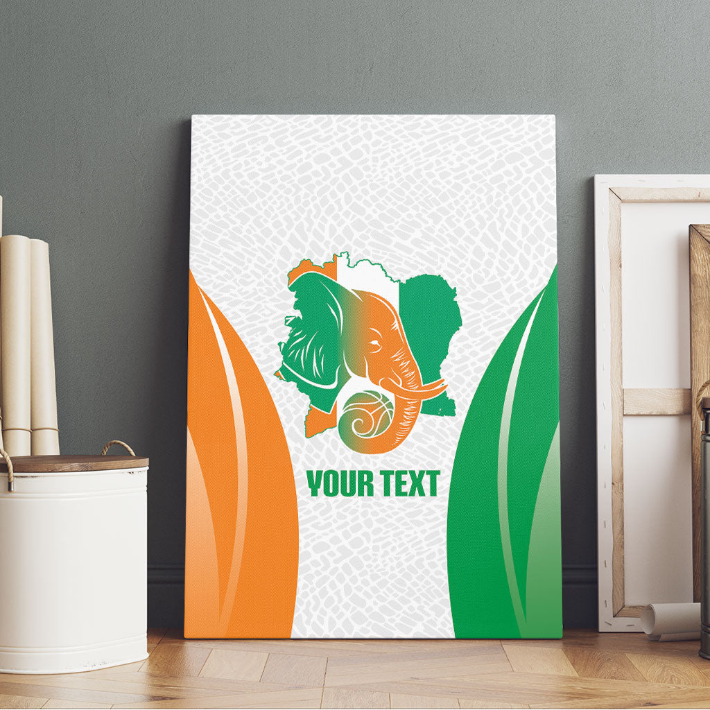 Ivory Coast Basketball Custom Canvas Wall Art 2026 Allez Les Elephants