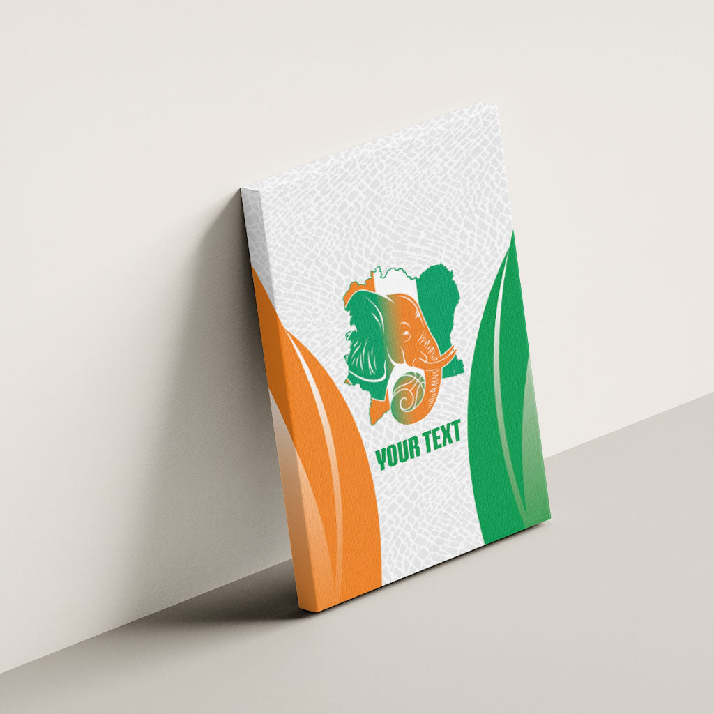 Ivory Coast Basketball Custom Canvas Wall Art 2026 Allez Les Elephants