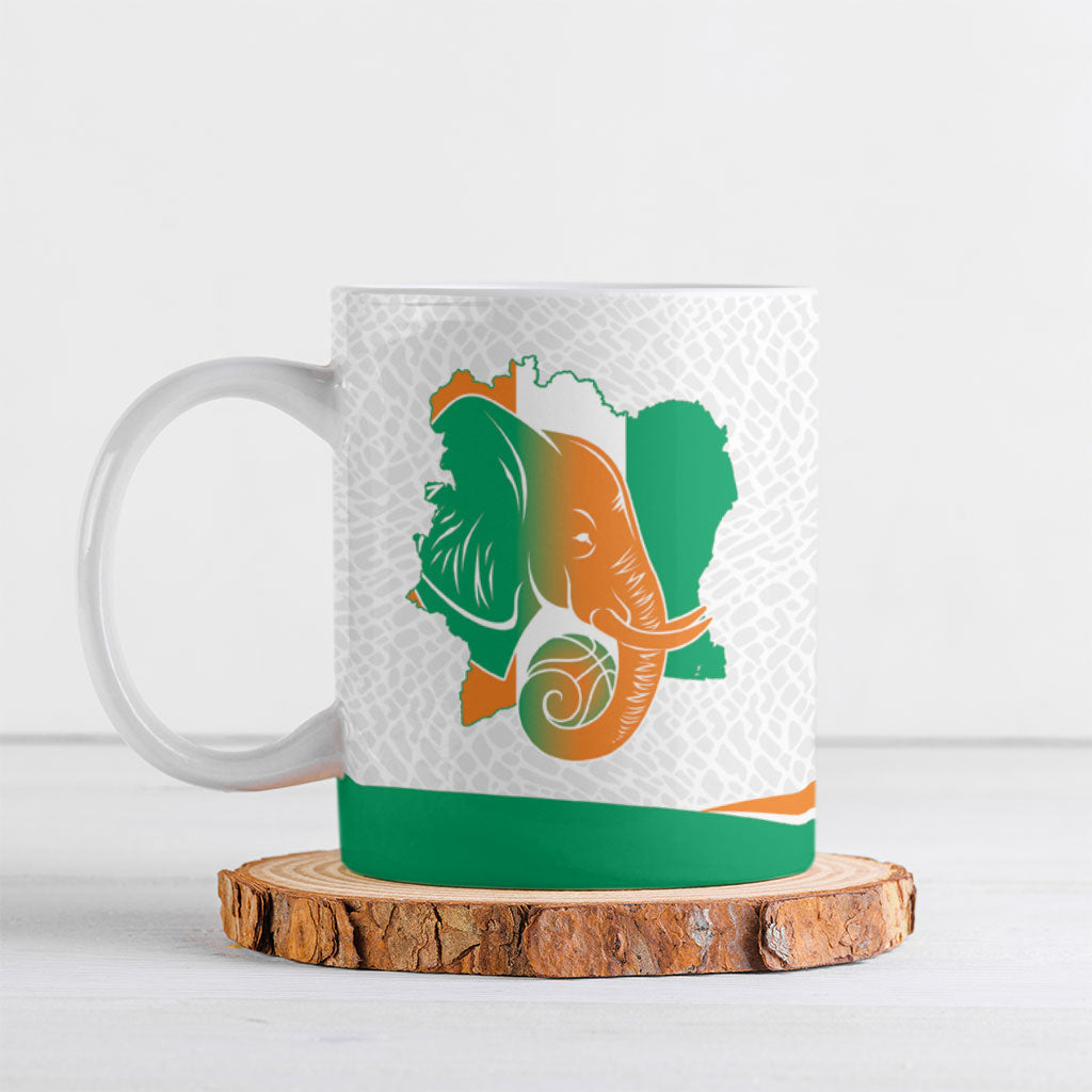 Ivory Coast Basketball Custom Ceramic Mug 2026 Allez Les Elephants