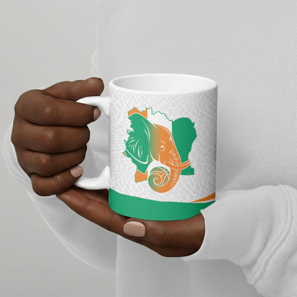 Ivory Coast Basketball Custom Ceramic Mug 2026 Allez Les Elephants