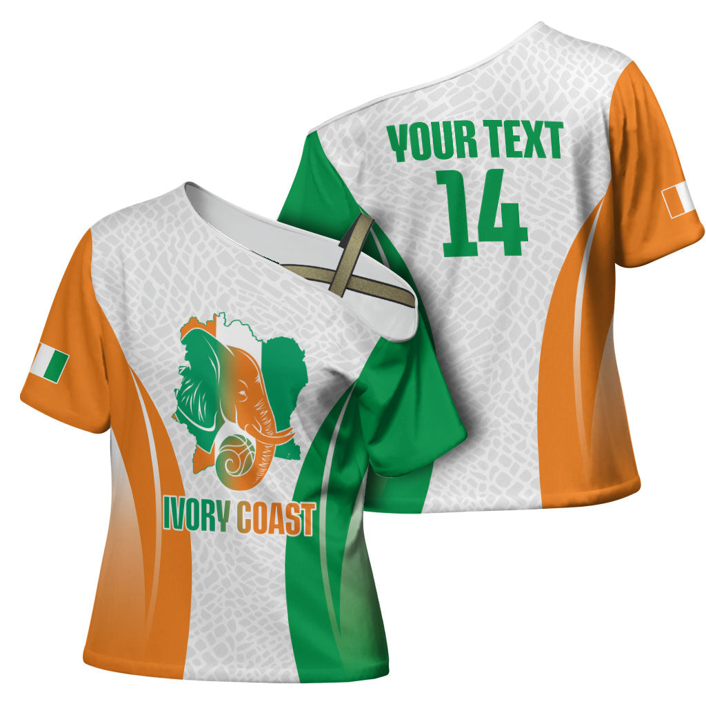 Ivory Coast Basketball Custom Cross Shoulder Shirt 2026 Allez Les Elephants