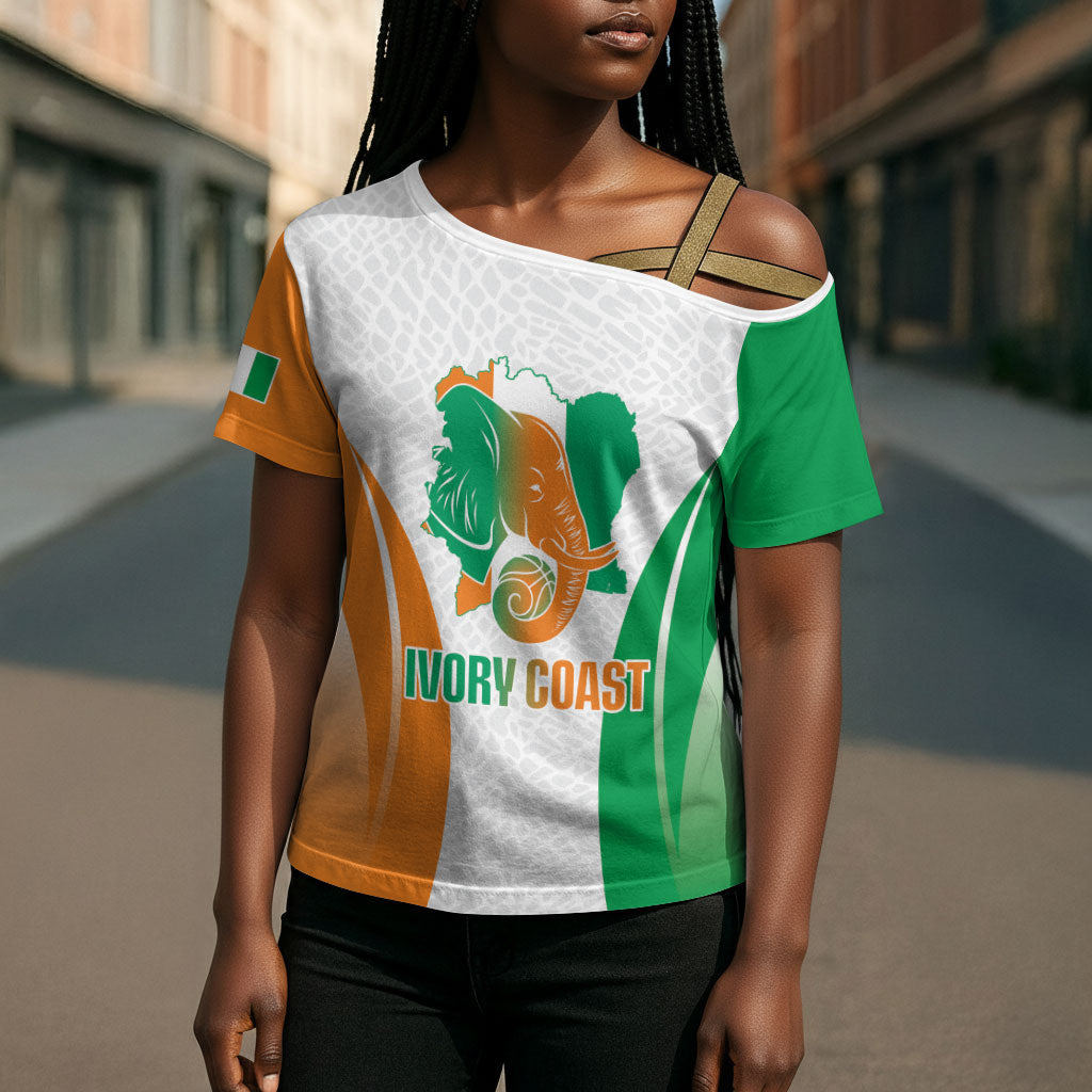 Ivory Coast Basketball Custom Cross Shoulder Shirt 2026 Allez Les Elephants