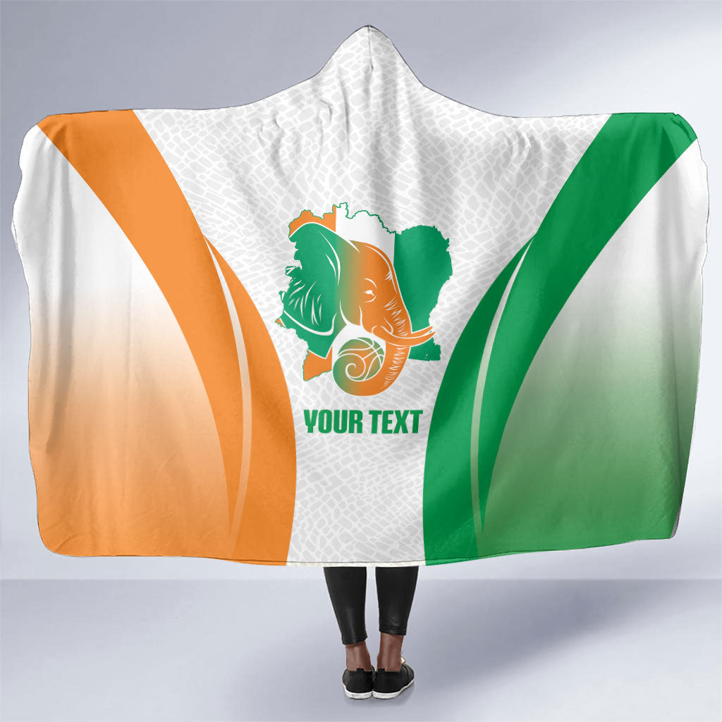 Ivory Coast Basketball Custom Hooded Blanket 2026 Allez Les Elephants