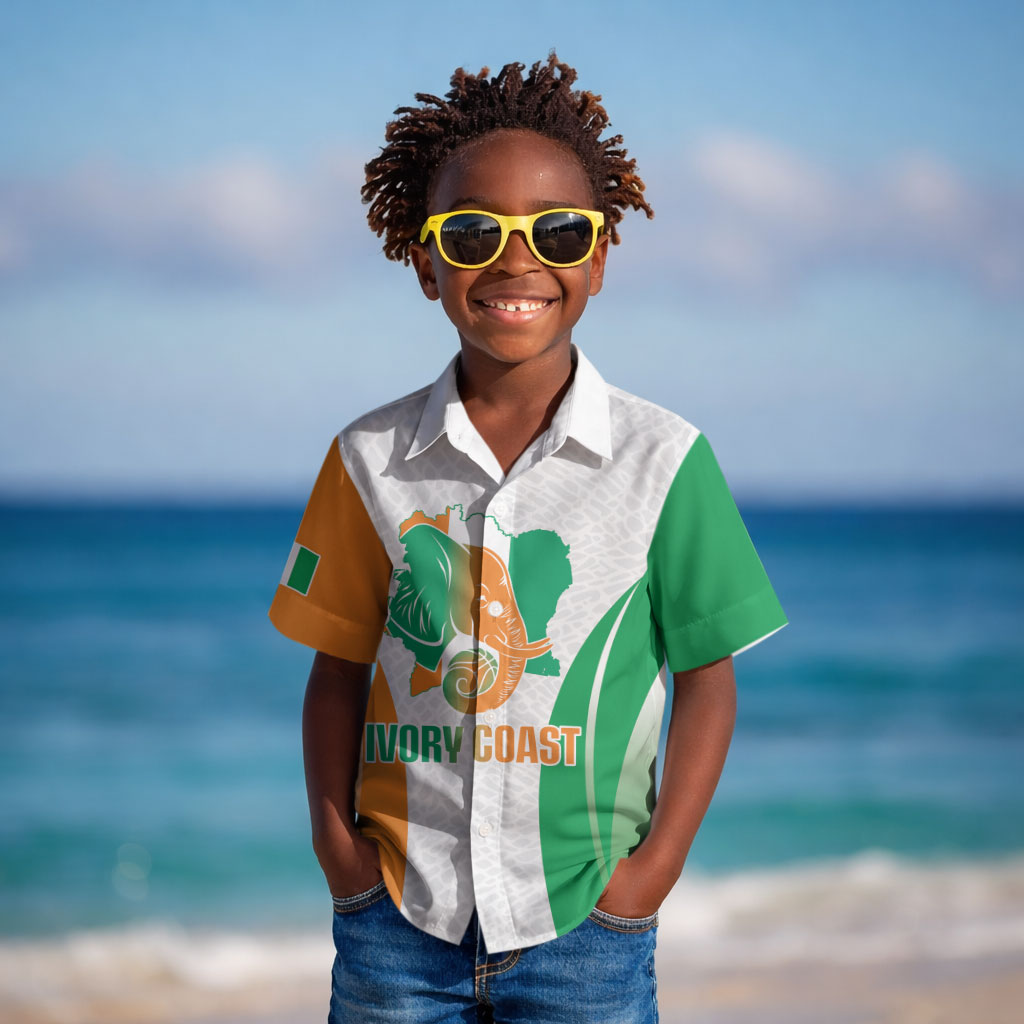 Ivory Coast Basketball Custom Kid Hawaiian Shirt 2026 Allez Les Elephants