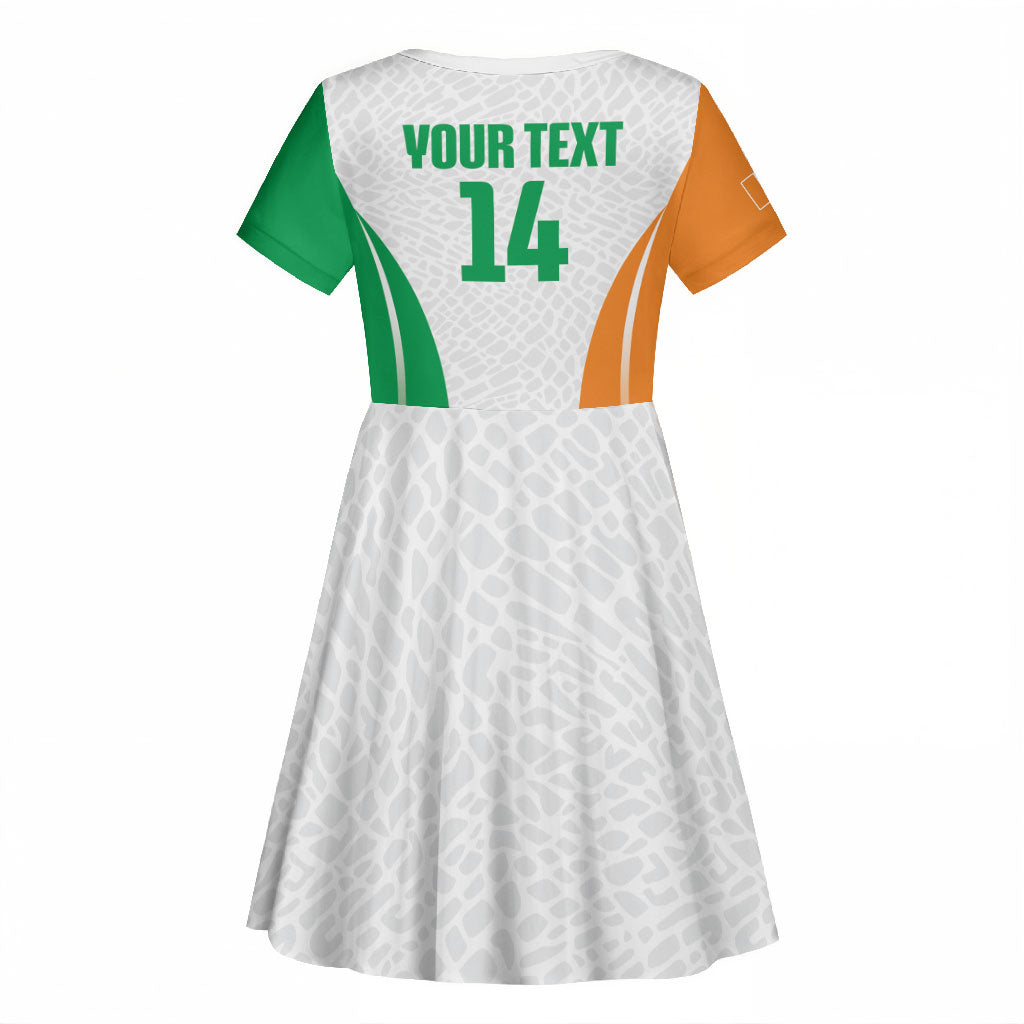 Ivory Coast Basketball Custom Kid Short Sleeve Dress 2026 Allez Les Elephants