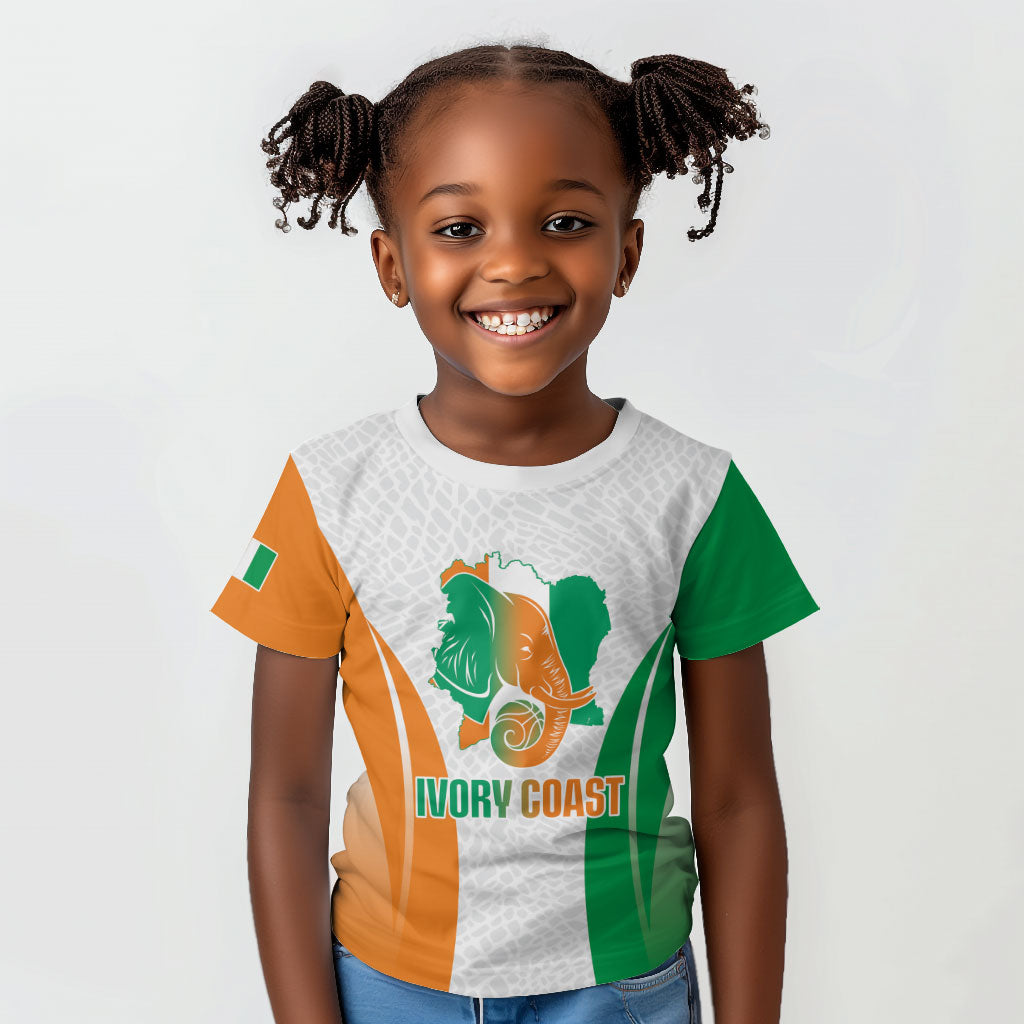 Ivory Coast Basketball Custom Kid T shirt 2026 Allez Les Elephants