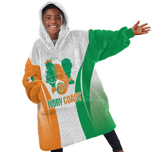 Ivory Coast Basketball Custom Kid Wearable Blanket Hoodie 2026 Allez Les Elephants