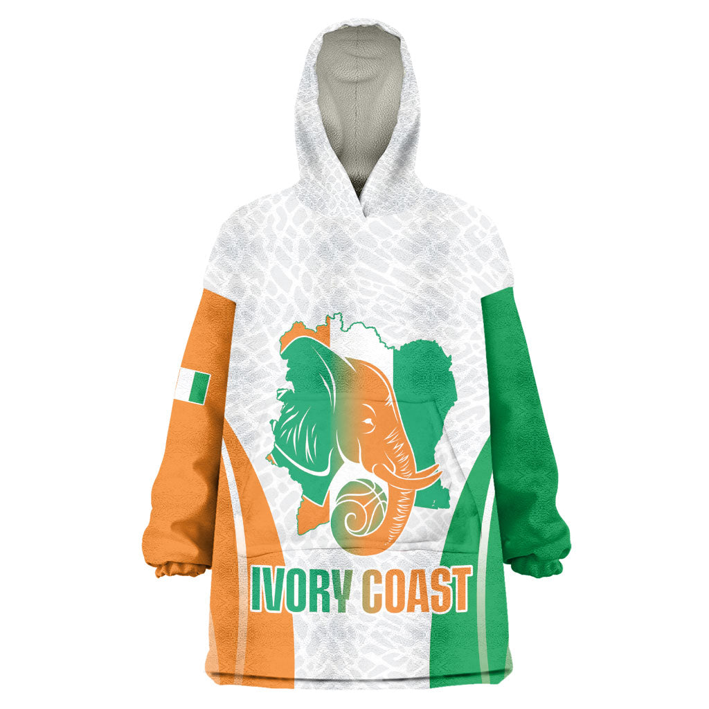 Ivory Coast Basketball Custom Kid Wearable Blanket Hoodie 2026 Allez Les Elephants