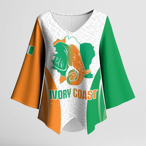 Ivory Coast Basketball Custom Kimono Sleeve Blouse 2026 Allez Les Elephants