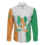Ivory Coast Basketball Custom Long Sleeve Button Shirt 2026 Allez Les Elephants