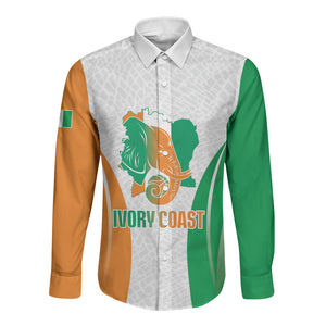 Ivory Coast Basketball Custom Long Sleeve Button Shirt 2026 Allez Les Elephants
