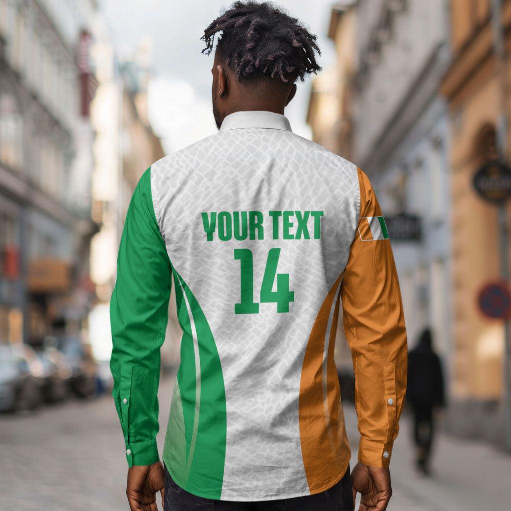 Ivory Coast Basketball Custom Long Sleeve Button Shirt 2026 Allez Les Elephants
