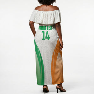 Ivory Coast Basketball Custom Off Shoulder Maxi Dress 2026 Allez Les Elephants