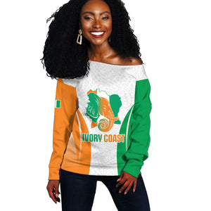 Ivory Coast Basketball Custom Off Shoulder Sweater 2026 Allez Les Elephants