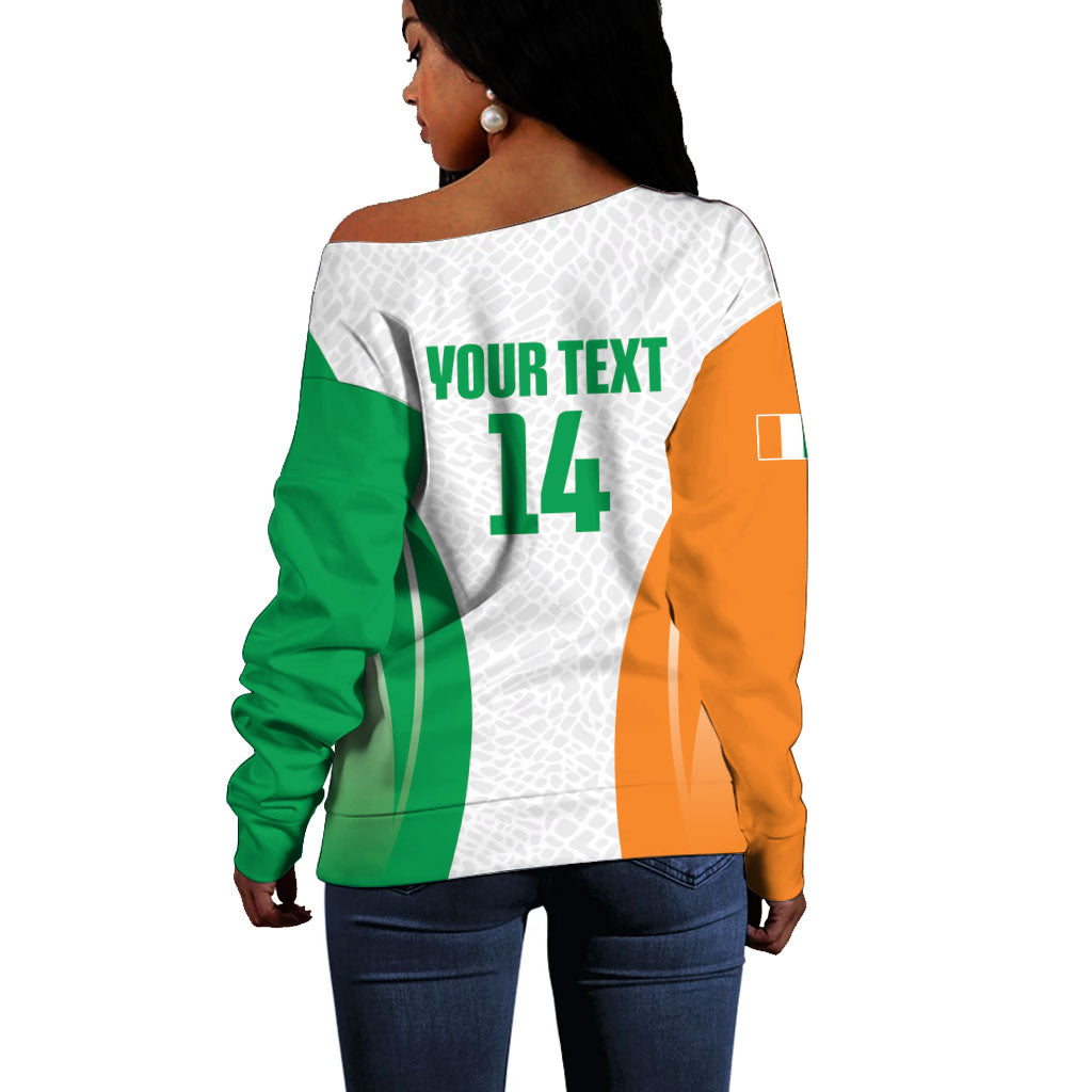 Ivory Coast Basketball Custom Off Shoulder Sweater 2026 Allez Les Elephants