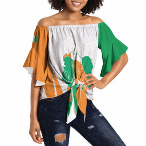 Ivory Coast Basketball Custom Off Shoulder Wrap Waist Top 2026 Allez Les Elephants